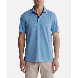 Tommy Bahama Blue Palmetto Paradise Polo Shirt Mens Size XXL 2XL Contract Stitch